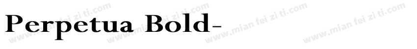 Perpetua Bold字体转换